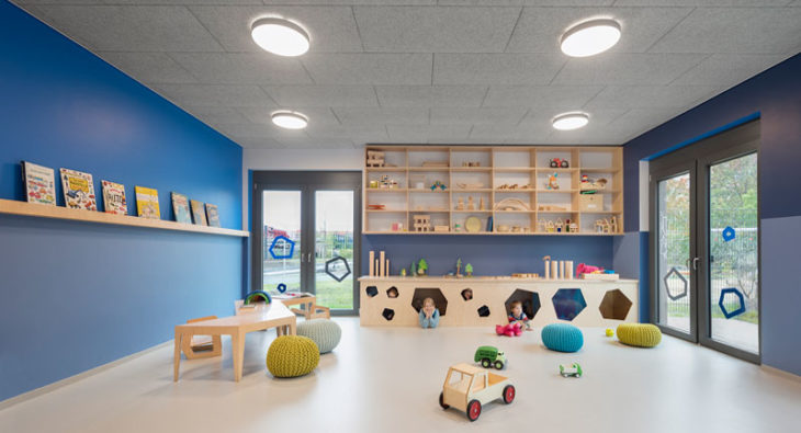 Kita am Gleis Jason Danziger Thinkbuild architectute Tischlerei holzart Berlin